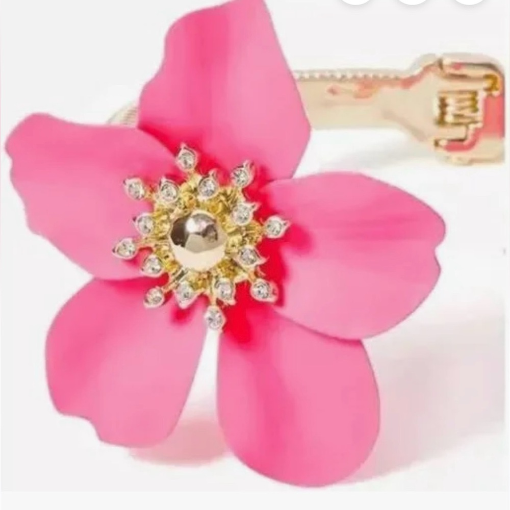 Lilly Pulitzer NEW IN BAG! ‘Roxie Pink’ Orchid Flower Bracelet NWT - Picture 5 of 9